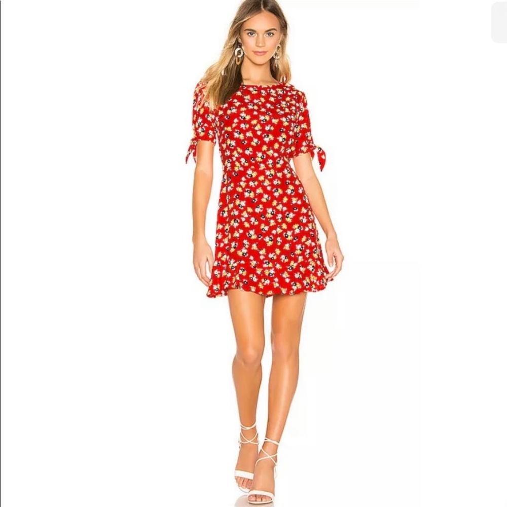 Faithful the Brand Daphne Red Floral Moni Dress Size 6 (Medium)